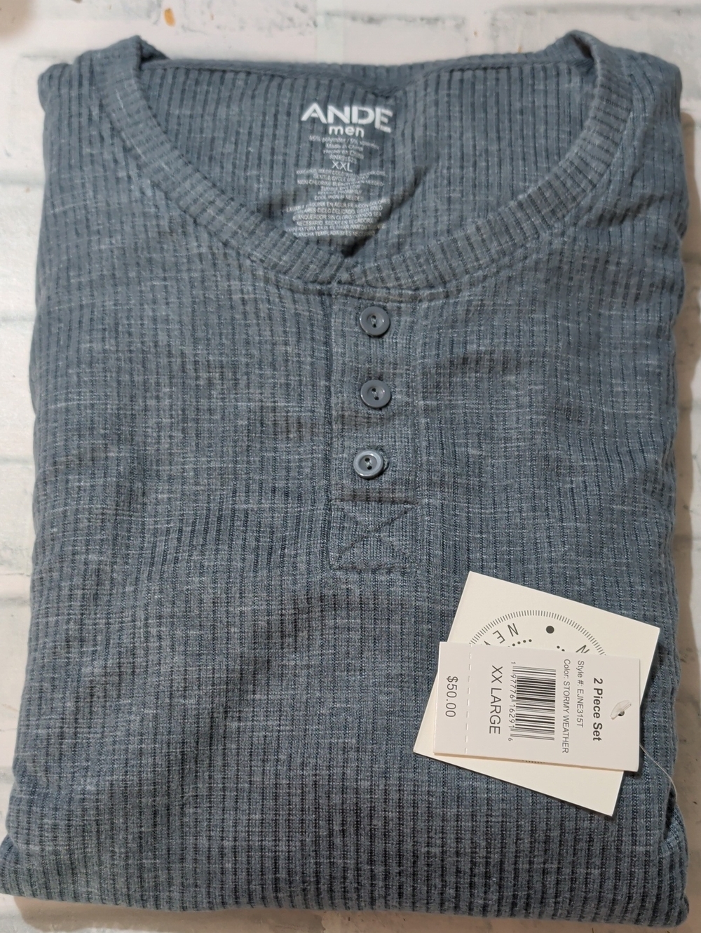 ANDE Men Pajama Set- Dark Charcoal